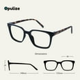 thumbnail image 6 of OPULIZE KOI Reading Glasses With Reading Sunglasses 5 Pack - Rectangular Frame - Black-Blue-Gray-Clear-Black - Mens Womens - Spring Hinges - RRRRS50-137C1 - +2.00, 6 of 6