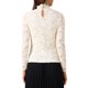 thumbnail image 3 of INSPIRAR CHIC Blusa Floral de Manga Larga con Cuello de Volantes de Encaje Básica para Mujeres Otoño Invierno 2025 M Beige, 3 of 6