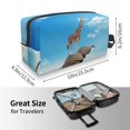 thumbnail image 4 of Goofa Elephant Giraffe Printed Toiletry Bag with Handle,Large Capacity Travel Makeup Cosmetic Bag for Women, Carry on Airport Airline Compliant Bag, 4 of 9