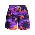 thumbnail image 5 of Axiiglly Beach Shorts for Men Plus Size Summer Shorts Casual Floral Printed Board Shorts Elastic Waist Vacation Swim Trunks Comfy Lightweight Hawaiian Shorts with Pockets, 5 of 5