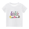 thumbnail image 1 of Haut à Manches Courtes Imprimé Ufs de Pâques Col Rond pour Enfants Garçons Filles, 1 of 4