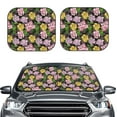 thumbnail image 2 of Xecao Colorful Roses for Foldable Car Sun Shades (2-Pack) offer sun protection with an easy-fold design for convenient windshield shading., 2 of 7