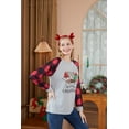 thumbnail image 6 of Anbech Women's Christmas Graphic Tee, Long Sleeve Snowflake Merry Christmas Shirt, 6 of 8
