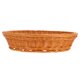 thumbnail image 3 of Cesta redonda de mimbre de imitación para pan, cesta tejida a mano para verduras, cesta de frutas para cocina, tienda, restaurante, fiesta al aire libre, 30 cm, marrón, 3 of 6