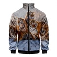 thumbnail image 3 of Chaquetas con estampado de tigre en 3D para hombre, chaqueta informal de manga larga a la moda, ropa de calle transpirable, abrigos holgados y cómodos con cremallera, 3 of 5