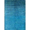 thumbnail image 1 of Ahgly Company Machine Washable Indoor Rectangle Industrial Modern Deep Sky Blue Area Rugs, 3' x 5', 1 of 7
