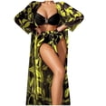 thumbnail image 4 of Warop Women's 3-Piece Bikini Set, Separates with High-Waist Bottoms and Triangle Top, Swimsuit for Beach, Pool Party and Summer Vacation, 4 of 4