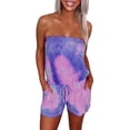 thumbnail image 1 of Combinaisons Courtes Sans Bretelles Imprimées pour Femmes, 1 of 4