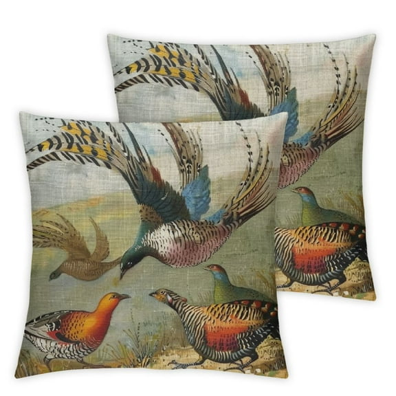 Hunting Signs, Outdoor Pheasant Pillow Covers Throw Pillows Home Decor Pillowcases Cushion Cover for Room Couch Sofa Chair Car