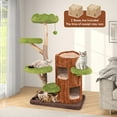 thumbnail image 4 of Spaco Multi-level Cat Tree with Double Decker Cat House and Sisal Panel, Cat Tree, Brown, 4 of 4