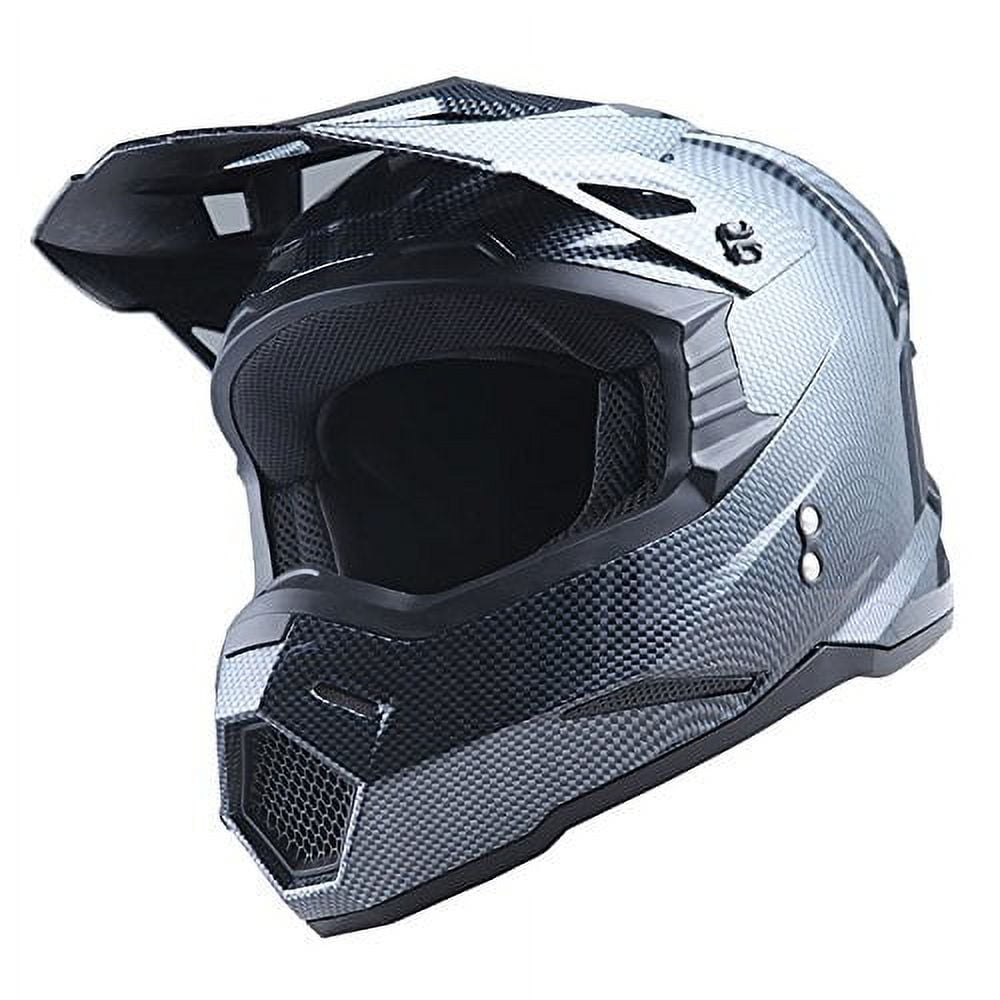 1Storm Adult Motocross Helmet BMX MX ATV Dirt Bike Four Wheeler Quad Motorcycle Full Face Helmet Racing Style HF801 carbon Fiber Black Walmart