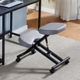 thumbnail image 3 of Adjustable Posture Kneeling Chair Corrective Chair Flexible Seating Rolling Stool Ergonomic Office Gray, 3 of 7