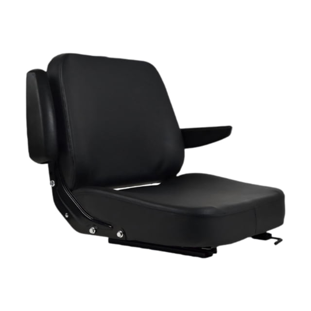 KLKCMS Universal Forklift Seat Cushion for Engineering Vehicle Loader Scrubber Adjustable Armrest