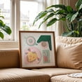 thumbnail image 3 of Breakfast in the patio - Illustration Kitchen Decor Coffee Fruit Pastel Breakfast Whimsical Pattern Unframed Wall Art Print 18 x 18 inches, 3 of 9