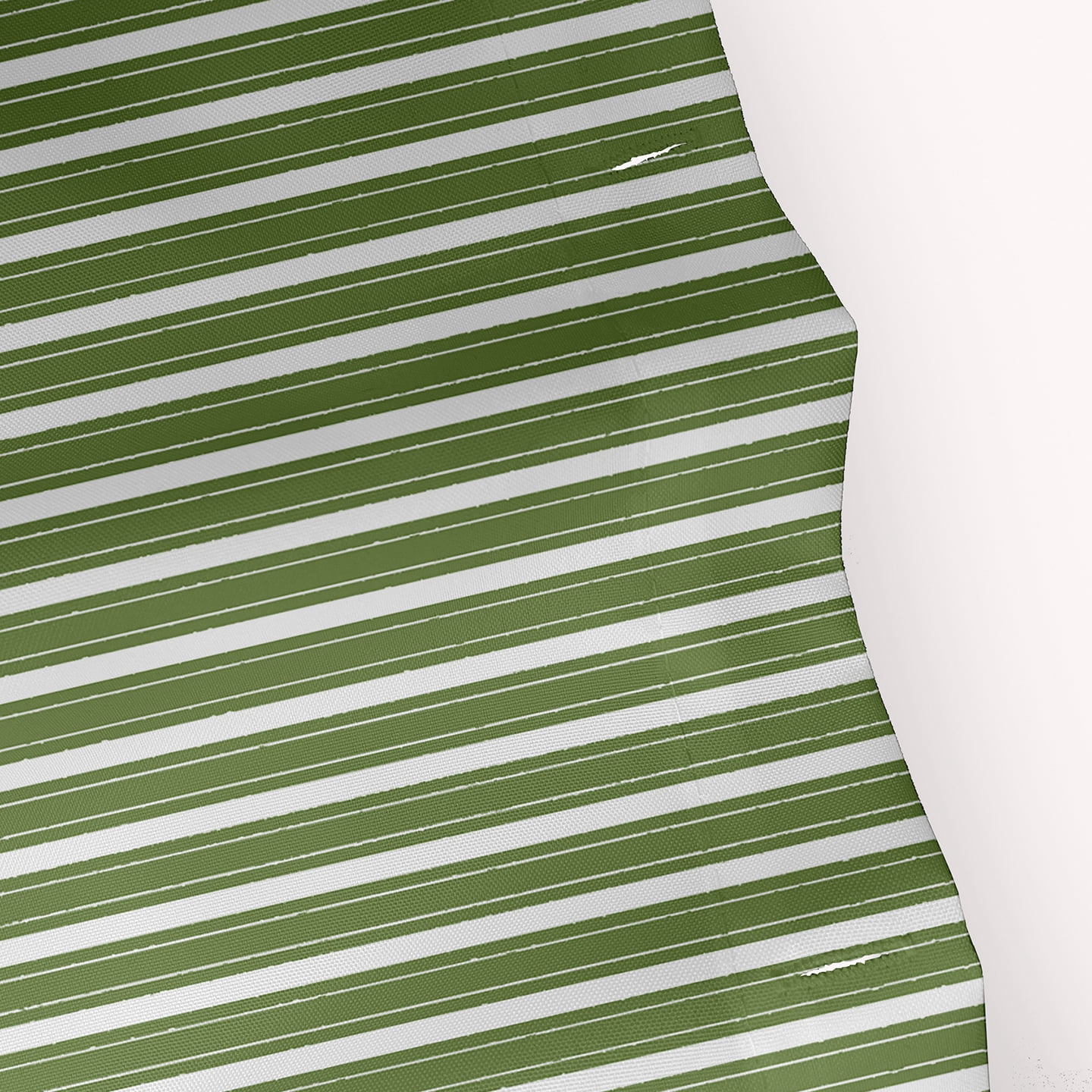 Simply Daisy 70" W x 73" L Farmhouse Ticking Polyester Shower Curtain, Light Olive Green [1 Ct]