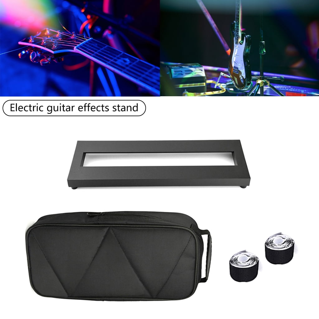 Zeiwohndc 1 Set Guitar Pedal Board with 2pcs Pedal Tapes & Storage Bag Organiser Case