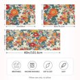 thumbnail image 2 of Yayeee Pillowcase Standard Size Set of 2 Satin Wrinkle Resistant Envelope Pillow Case, Orange Japanese Flowers Pattern, 2 of 8