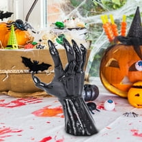 Konghyp Halloween Wall Mounted Creepy Reaching Hands with Lighted Candles, Gothic Ghostly Hand Decorations, Realistic Horror Home Decor for Indoor Halloween Party, Haunted House Wall Art