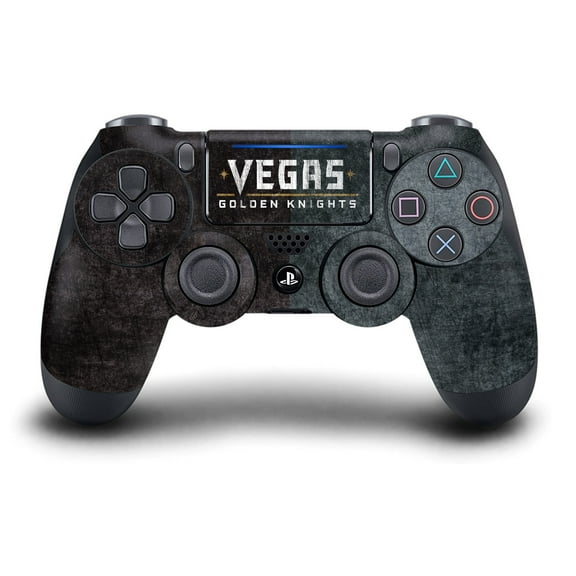 Head Case Designs Officially Licensed NHL Vegas Golden Knights Half Distressed Vinyl Sticker Skin Decal Cover Compatible with Sony DualShock 4 Controller