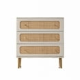 thumbnail image 5 of COZAYH Rattan Chest of Drawers 3-Drawer Dresser, Boho Mid-Century Sideboard, White, 5 of 7