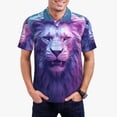 thumbnail image 1 of Fotbe Cool Lion Head Camiseta Polo de Golf para Hombre con Estampado – Camisa Deportiva Transpirable con Cuello Abotonado-3X-Large, 1 of 6