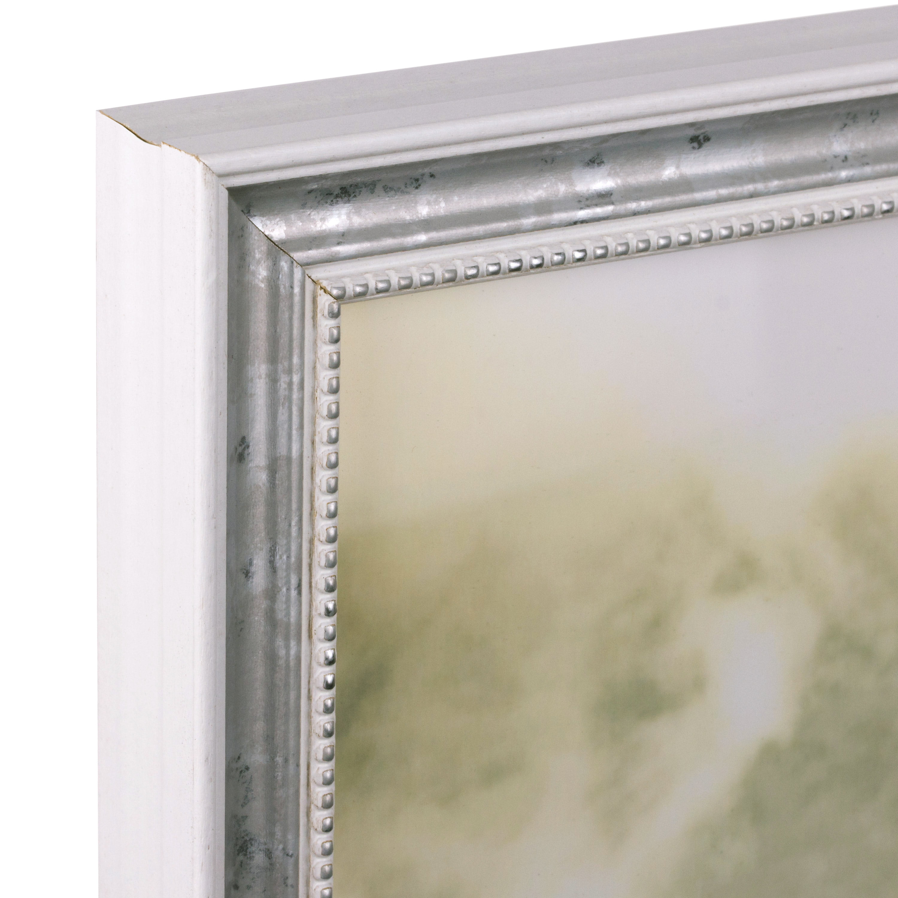 Craig Frames 232479442030 1 Wide Contemporary 20x30 Inch Scratched Silver Picture Frame