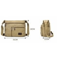thumbnail image 2 of Yucurem Men Canvas Shoulder Bags Multi Pocket Male Travel Messenger Handbag (Khaki), 2 of 10