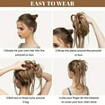 thumbnail image 5 of Chignon en Désordre Pièce de Cheveux Ondulée Extensions de Chignon avec Queues Droites Queue de Cheval Synthétique, 5 of 5