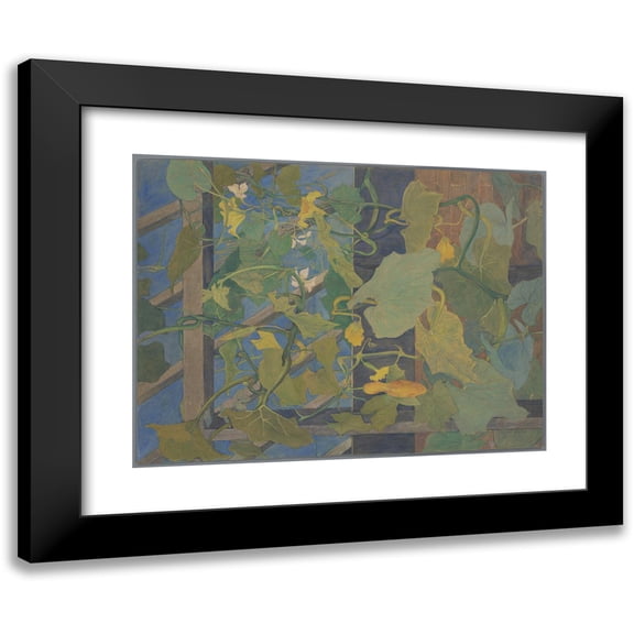 Theo van Hoytema 14x12 Black Modern Framed Museum Art Print Titled - Incubator with Ornamental Basses (In or Before 1901)