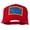 Red, variant on Alaska State High Profile Patch Cap - White OSFM