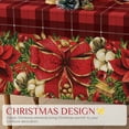thumbnail image 5 of Softalker Christmas Rectangle Tablecloth, Red Checkered Flower Table Cltoh, Plaid Washable Table Cover for Dining, Kitchen, Holiday, Party Decor (60 x 84 Inch), 5 of 7