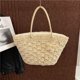 thumbnail image 2 of Bolso Hombro Hueco Mujeres Paja Gran Capacidad Tejido (caqui), 2 of 9