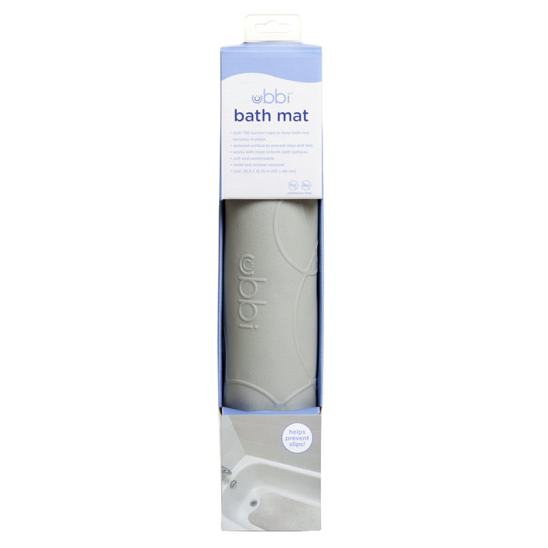 Yanzifly Bathtub Mat - Silicone Soft & Safe Bath Mat with Suction Cups,  Anti Slip for Kids & Elderly, Machine Washable - White