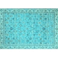 thumbnail image 1 of Ahgly Company Indoor Rectangle Oriental Light Blue Traditional Area Rugs, 6' x 9', 1 of 4