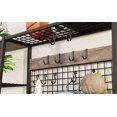 thumbnail image 5 of Hall Tree, Coat Rack with Shoe Bench for Entryway with 10 Hooks, 6-Tier Shelves, 15.56"D x 47.44"W x 70.67"H, Gray, 5 of 9