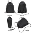 thumbnail image 4 of Muka Sports Backpack Waterproof Drawstring Gym Bag with Zipper Pocket, Lightweight for Running, School, Workout, 15" x 19"-Orange, 4 of 8