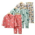 thumbnail image 1 of YOPTOP 2 Pcs Pyjamas d'Automne en Coton pour Tout-Petits Enfants Ensembles Pj pour Filles Garçons Pyjamas Dessin Animé Mignons Ensemble de Vêtements de Nuit Pyjama à Manches Longues pour 1-10 Ans, Bleu, 7-10 Ans, 1 of 9