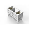 thumbnail image 2 of Modern 48" Alicia White Wood Vanity Base with Chrome Handles, 2 of 6