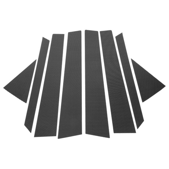 Unique Bargains 8 Pcs Door Pillar Window Trim for Hyundai Tucson 2016-2018 Carbon Fiber Pattern Black Front Rear Left Right Anti Scratch Sticker Pillar Posts Cover