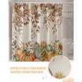 thumbnail image 6 of Fall Shower Curtain Harvest Pumpkin Bathroom Curtains with Hooks, Waterproof Fabric Sunflower Leaves Branch Linen Thanksgiving Bath Shower Curtains Set for Bathroom Bathtubs Decor 72x84 Inch, 6 of 7