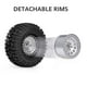 thumbnail image 5 of 2PCS High Grip 2.2 Pulgadas RC Goma Neumático Aleación Beadlock, 5 of 7