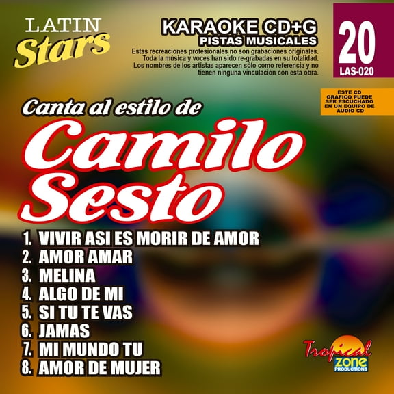Karaoke Latin Stars 020 Camilo Sesto