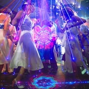 Party lights, DJ disco lights, sound activation and DMX control, 3D pattern strobe light beam effects, suitable for family gatherings, birthdays, holidays, revelry, KTV, bars, karaoke, clubs, stage