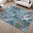thumbnail image 6 of Addison Rugs Mayfield Premium Machine Washable Transitional Modern Teal Rectangle Rug, 10' x 14', 6 of 6