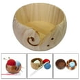 thumbnail image 4 of Bol de Rangement en Fil de Bois 5,9 Pouces Rangement Crochet Portable Tricot Laine Rangement Bois Naturel, 4 of 9