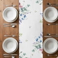 thumbnail image 6 of Bunny Easter Table Runner - 108 Inch Long, Kitchen Dining Table Runner Dresser Scarves, Eucalyptus Leaves Spring Floral Eggs Weeping Farmhouse Decor for Coffee Tables Wedding Party Banquet, 6 of 8