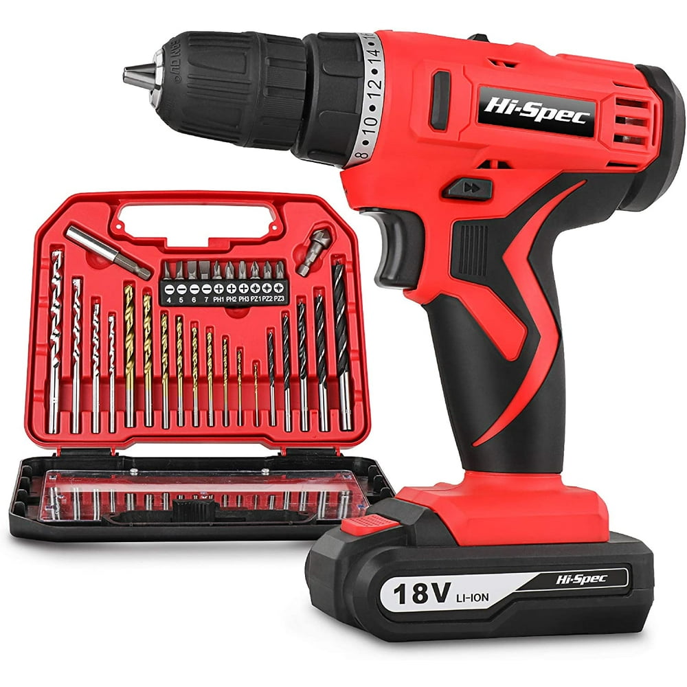 Tools HiSpec 18V Pro Cordless Combo Drill Driver 1500 mAh LithiumIon