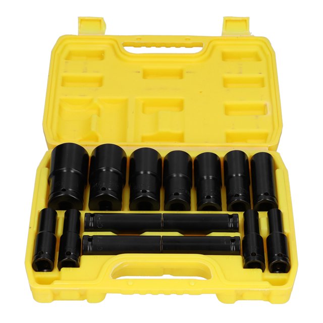 Llave hexagonal extendida para llave eléctrica, herramienta de reparación de acero CR-V, 15 Uds., 1/2 pulgadas