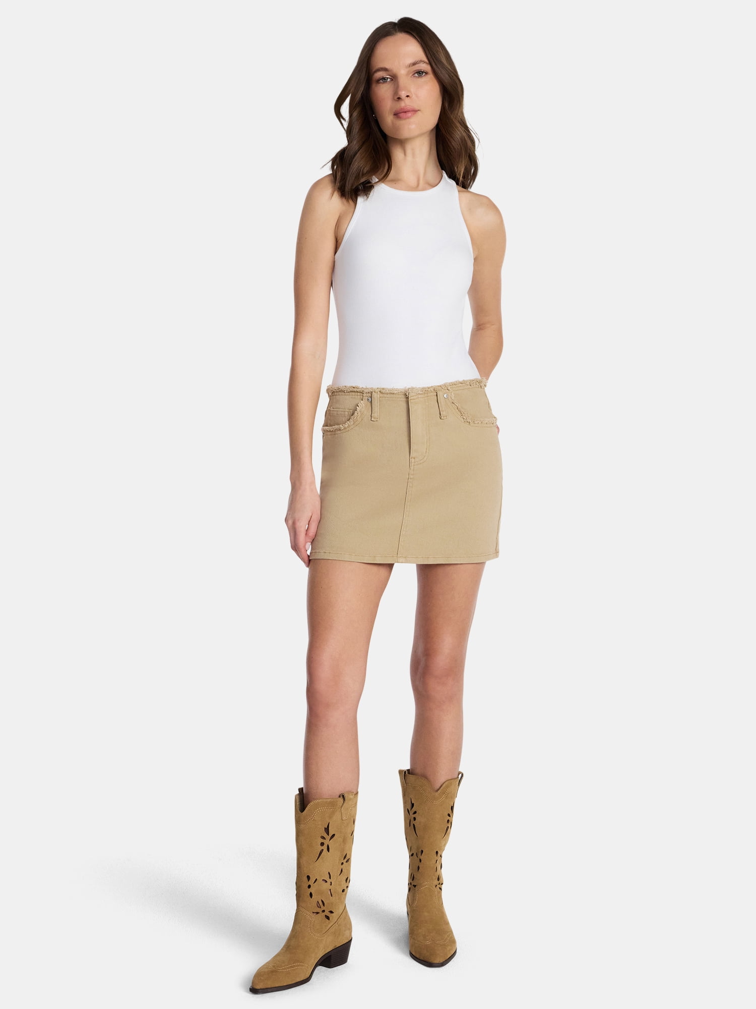 Madden NYC Women's Fray Mini Skirt, Sizes XXS-XXL