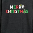thumbnail image 3 of Peanuts - Merry Christmas Stacked - Women's Lightweight French Terry Long Sleeve Shirt, 3 of 6